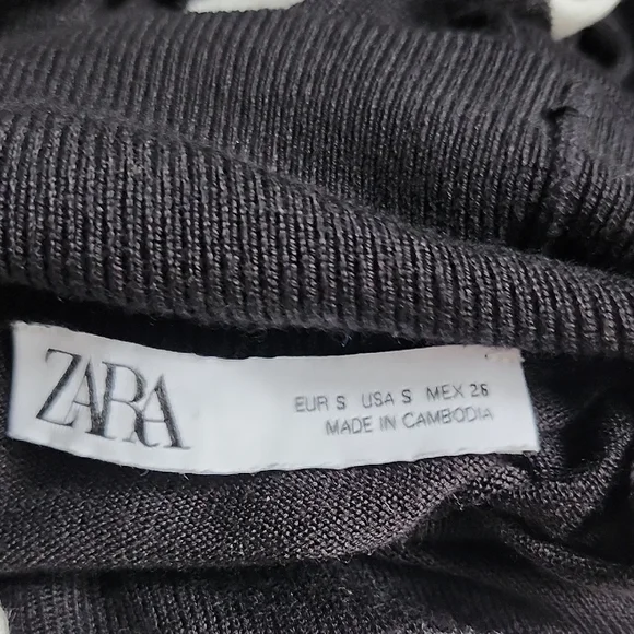 ZARA Stripes black and white turtle neck light knit sweater - Picture 7 of 13